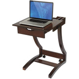 (Scratch & Dent) Realspace Outlet Coastal Ridge Laptop Cart, 30 5/16"H x 22 1/4"W x 21"D, Mahogany