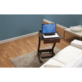 (Scratch & Dent) Realspace Outlet Coastal Ridge Laptop Cart, 30 5/16"H x 22 1/4"W x 21"D, Mahogany