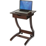 (Scratch & Dent) Realspace Outlet Coastal Ridge Laptop Cart, 30 5/16"H x 22 1/4"W x 21"D, Mahogany