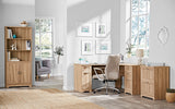 (Scratch & Dent) Realspace Outlet Magellan L-Shaped Desk, Blonde Ash