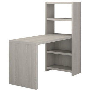 kathy ireland Office by Bush Business Furniture Echo 56"W Bookcase Desk, Gray Sand