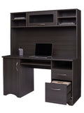 Realspace Pelingo 56"W Desk With Hutch, Dark Gray