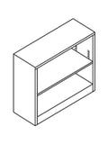 (Scratch and Dent)HON Outlet Brigade Steel Bookcase, 2 Shelves, Black