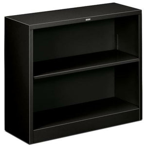 (Scratch and Dent)HON Outlet Brigade Steel Bookcase, 2 Shelves, Black
