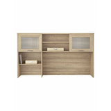 (Scratch & Dent) Realspace Outlet Magellan 58"W Hutch For Corner/L-Desk, Blonde Ash