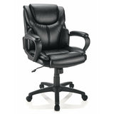 Brenton Studio Mayhart Vinyl Mid-Back Chair, Black,