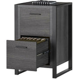 (Scratch & Dent) Realspace Outlet DeJori 20"D Vertical 2-Drawer File Cabinet, Charcoal