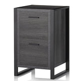 (Scratch & Dent) Realspace Outlet DeJori 20"D Vertical 2-Drawer File Cabinet, Charcoal