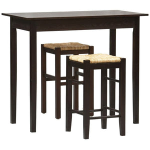 Linon Home Tavern 3-Piece Counter Set, Espresso/Natural