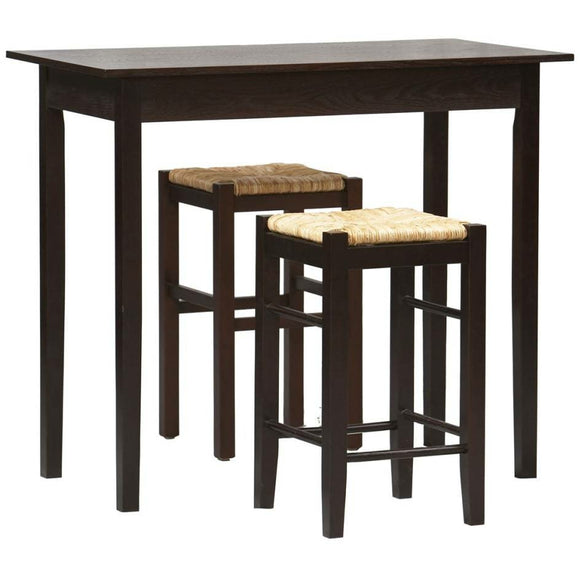 Linon Home Tavern 3-Piece Counter Set, Espresso/Natural