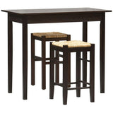 Linon Home Tavern 3-Piece Counter Set, Espresso/Natural