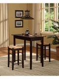 Linon Home Tavern 3-Piece Counter Set, Espresso/Natural