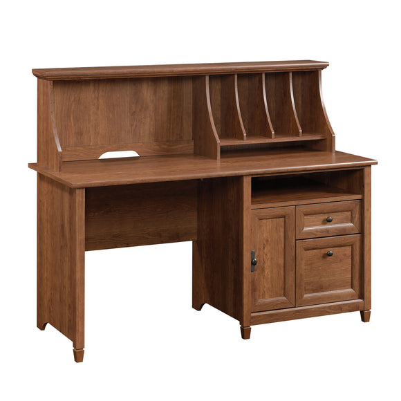 Sauder Outlet Edge Water Computer Desk With Hutch, Auburn Cherry