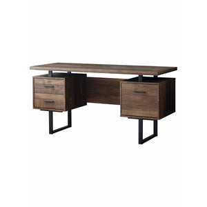 Monarch Specialties Laminate Floating-Top Computer Desk, Black/Brown