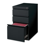 (Scratch & Dent) Lorell Outlet 22 7/8"D Mobile Letter-Size Pedestal File Cabinet, Box/Box/File, Black
