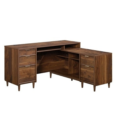 (Scratch & Dent) Sauder Clifford Place L-Shaped Desk, Grand Walnut