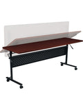 Lorell Outlet Shift Series Mobile Flipper Training Table, 60"W, Mahogany