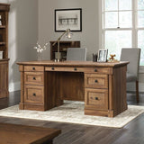 (Scratch & Dent) Sauder Outlet Palladia Executive Desk, Vintage Oak