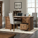 (Scratch & Dent) Sauder Outlet Palladia Executive Desk, Vintage Oak