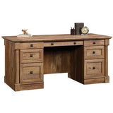 (Scratch & Dent) Sauder Outlet Palladia Executive Desk, Vintage Oak