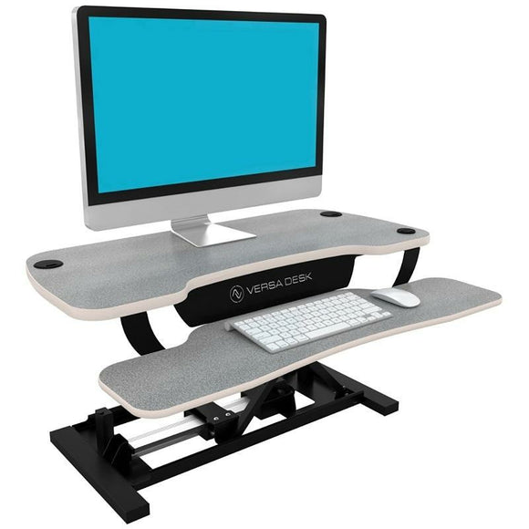 VersaDesk Power Pro Sit-To-Stand Height-Adjustable Electric Desk Riser, Gray