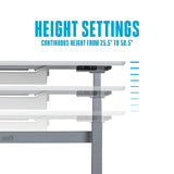 VARIDESK ProDesk Electric Height-Adjustable Desk, 60"W, White