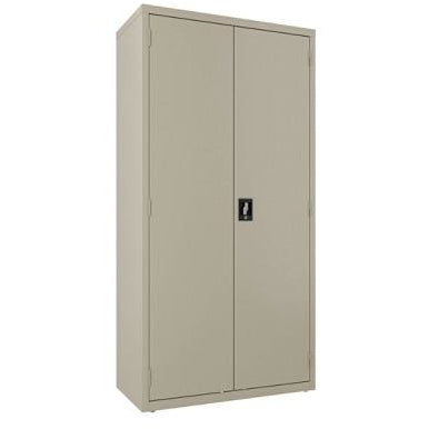 (Scratch & Dent) Lorell Fortress Series Steel Wardrobe Cabinet, Putty