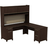 Bush Business Furniture Enterprise 72"W x 72"D L Shaped Desk With Hutch, Mocha Cherry