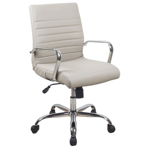 RealBiz Gen3 Modern Comfort Series Mid-Back LeatherPro Chair, Taupe