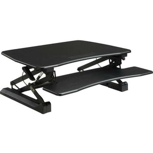 Lorell V2 Gas-Lift Sit-To-Stand Desk Riser, Black