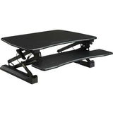 Lorell V2 Gas-Lift Sit-To-Stand Desk Riser, Black
