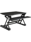 Lorell V2 Gas-Lift Sit-To-Stand Desk Riser, Black