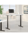 Bush Business Furniture Move 60 Series 72"W x 30"D Height Adjustable Standing Desk, White/Black Base