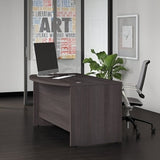 Bush Business Furniture Studio C Bow Front Desk, 60"W x 36"D , Storm Gray