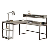 Sauder Outlet Manhattan Gate 61"W L-Shaped Desk, Mystic Oak