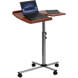 Flash Furniture 30"W Mobile Laptop Desk, Cherry