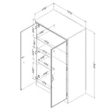 (Scratch & Dent) South Shore Outlet Morgan Storage Armoire, Royal Cherry