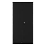 (Scratch & Dent) Lorell Outlet Fortress Series Steel Wardrobe Cabinet, Black