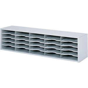 (Scratch & Dent) Safco Outlet E-Z Sort Sorter Module, 14 1/4"H x 57 1/2"W x 13"D, Gray