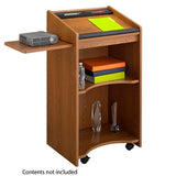 Safco Outlet Executive Mobile Lectern, Medium Oak