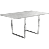 Monarch Specialties Esther Dining Table, 30-1/4"H x 59"W x 35-1/2"D, Gray