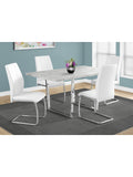 Monarch Specialties Esther Dining Table, 30-1/4"H x 59"W x 35-1/2"D, Gray