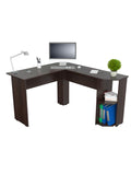 (Scratch and Dent) Inval Promo Corner L Desk, Espresso