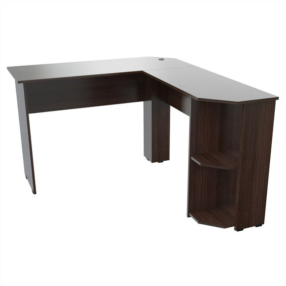 (Scratch and Dent) Inval Promo Corner L Desk, Espresso
