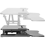 Amer Mounted Sit-Stand 37.4" Height Adjust Desk Riser, Dual Monitor Capable, Black