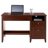 (Scratch & Dent) Realspace Premium Modern Manual Height-Adjustable Desk, Cherry