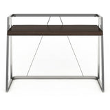 (Scratch & Dent) Elle Décor Alliel Outlet Live Edge Desk, Brown/Silver