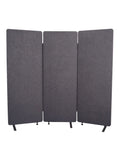 Luxor RECLAIM Acoustic Privacy Panel Room Dividers, 66"H x 24"W, Slate Gray, Pack Of 3 Room Dividers