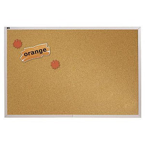 Quartet Education Cork Bulletin Board With Aluminum Frame, 48" x 96"