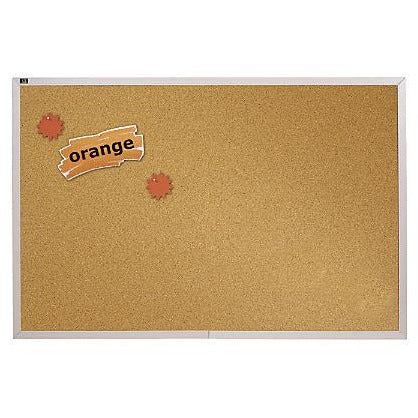 (Scratch & Dent) Quartet Education Cork Bulletin Board With Aluminum Frame, 48